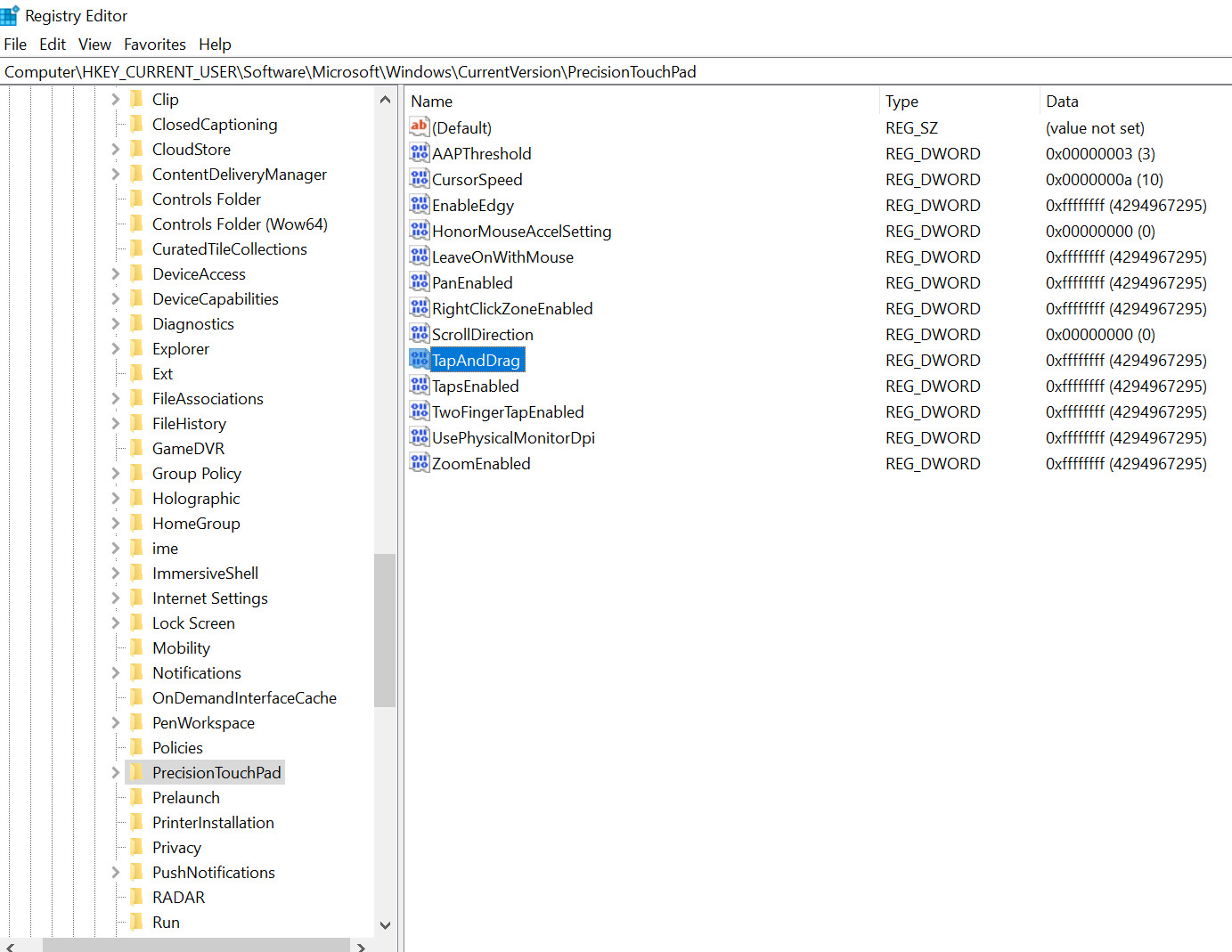 Disable double tap toggle button feature for Microsoft precision touchpad ee1c05bb-3667-4287-a503-af73ff8a1840?upload=true.jpg