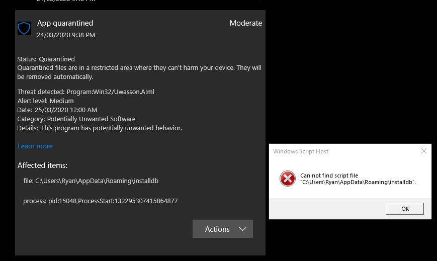 How can I get rid of this pop up? Cannot find script file... ee8e555e-1020-4fa6-a73c-c5686b42075f?upload=true.png