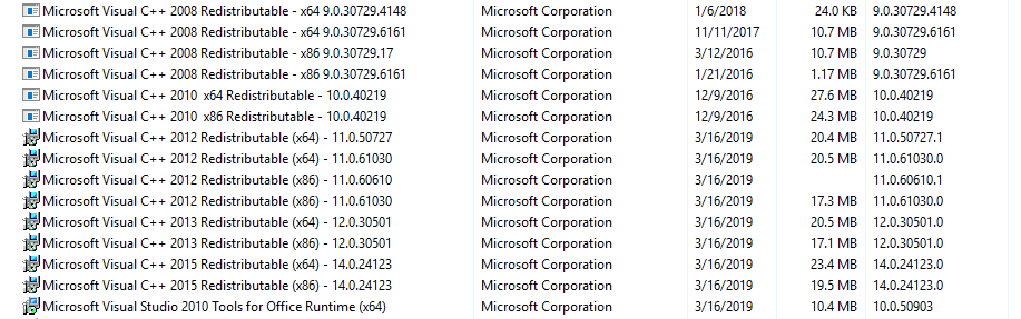 Do I need any of these Visual C++ Files? eea34ecf-7bc3-4faf-a9de-ed42e7a40b5f?upload=true.png