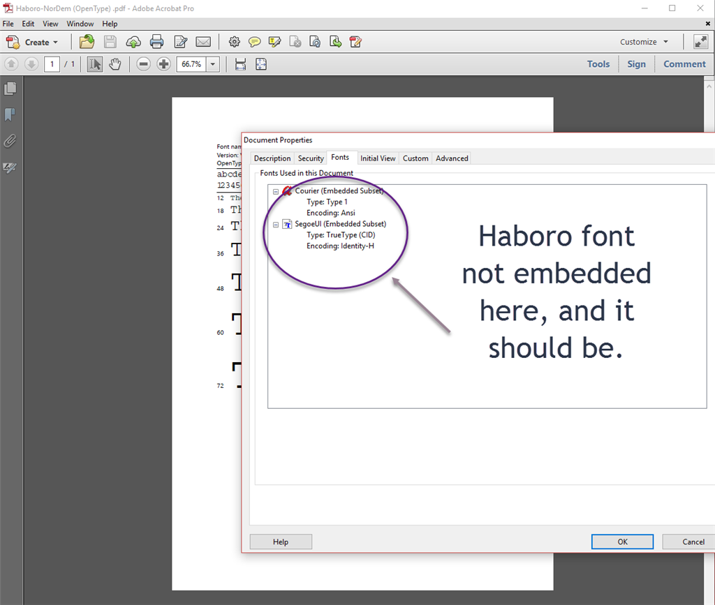 When printing from Publisher to Pdf, font is getting garbled.  Help? eee6ecc2-8e3c-43f9-86fe-a3c9bcee5741.png