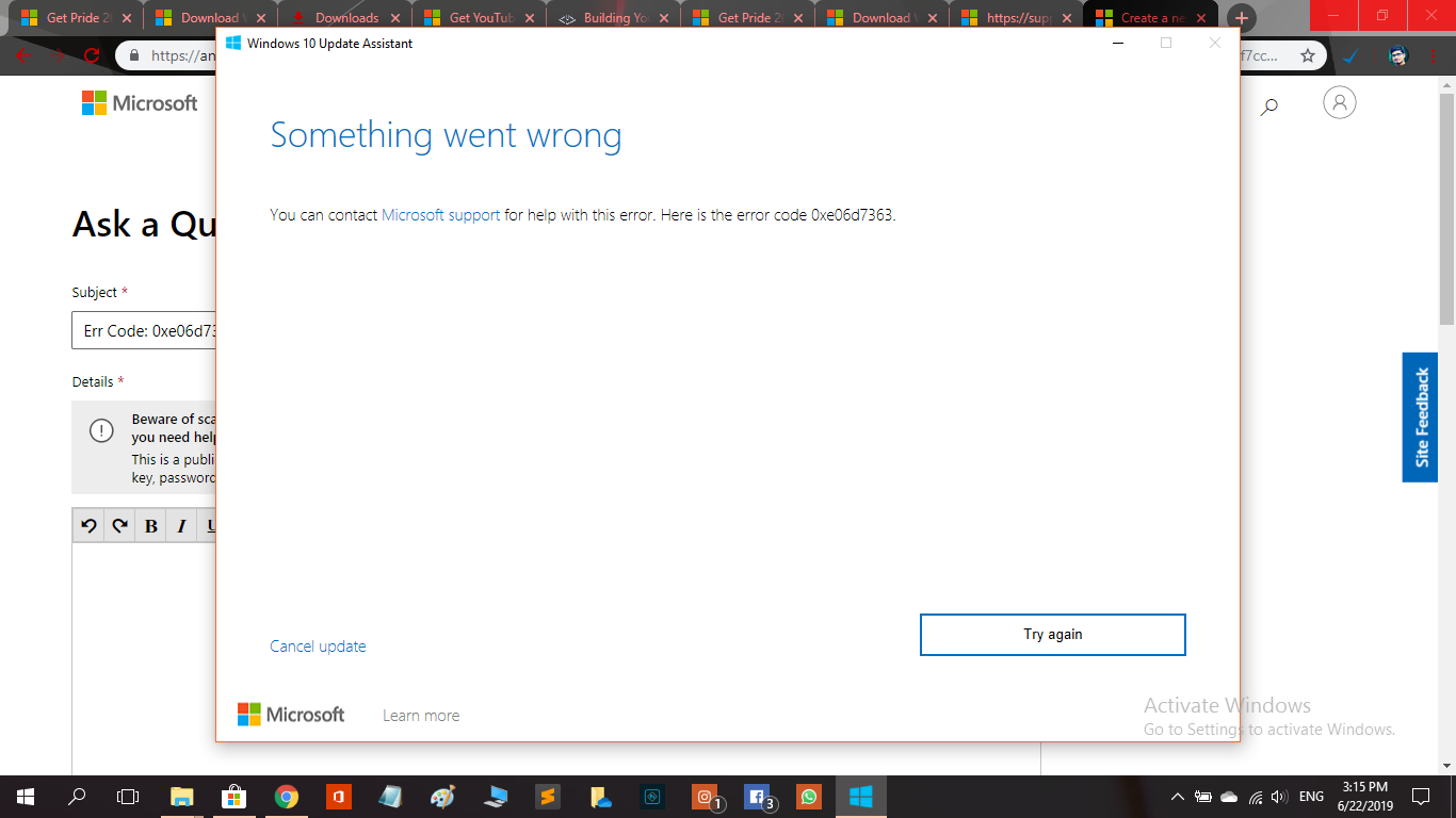 Unable to update Windows 10, getting error code: 0xe06d7363. eef76947-7ff4-4b44-8f99-2169685f1f47?upload=true.png