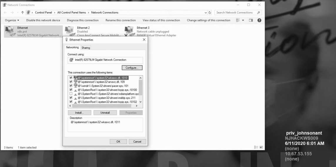 TCP/IPv4 and 6 connections missing from Ethernet properties Following Updates......1903,1909 ef6d3155-c43e-4c97-b7b1-67731fe9c88d?upload=true.png