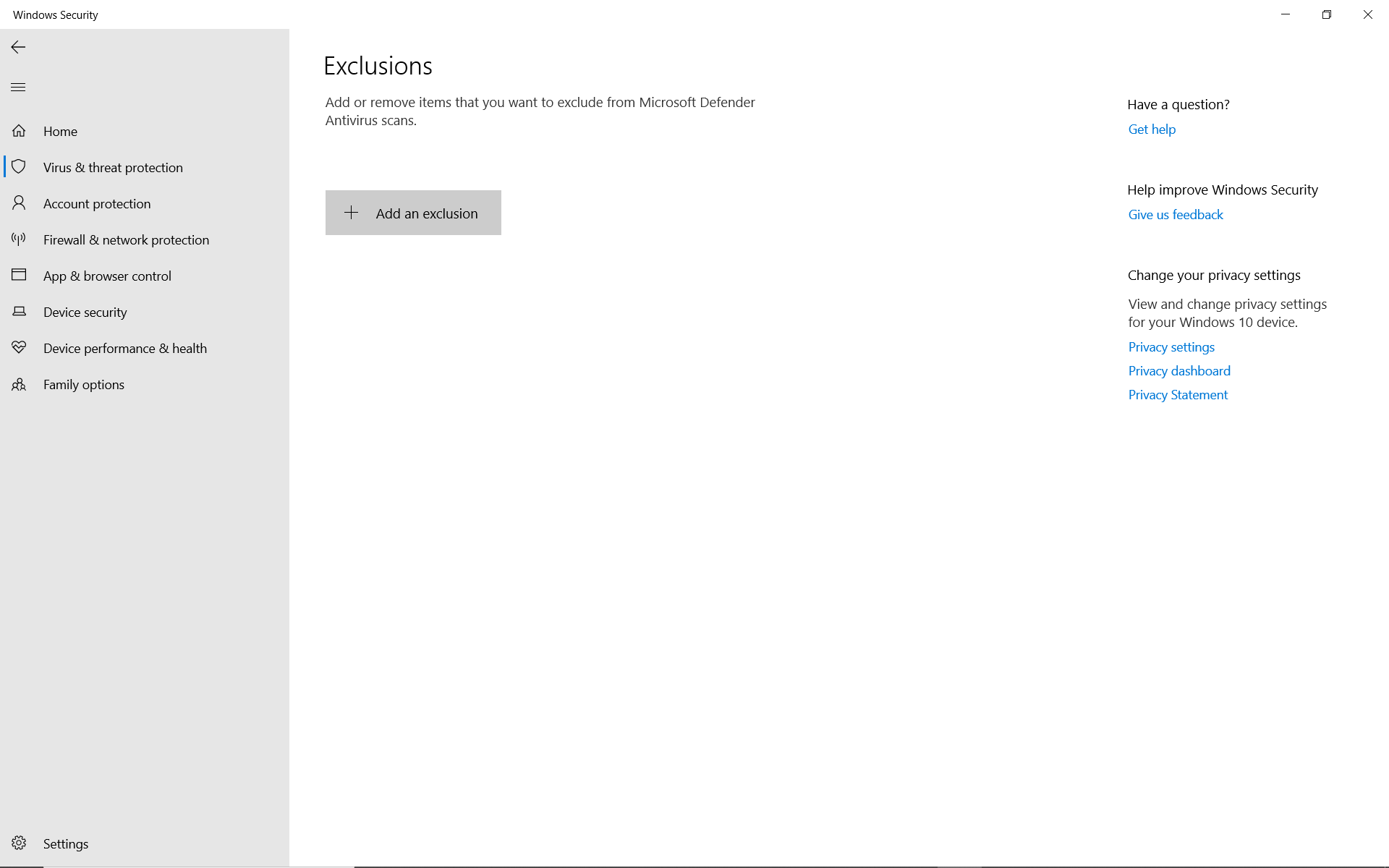 Cannot add exclusions to Microsoft Defender + Defender real-time protection ef96d167-658c-4069-98d2-97635ec0e4f9?upload=true.png