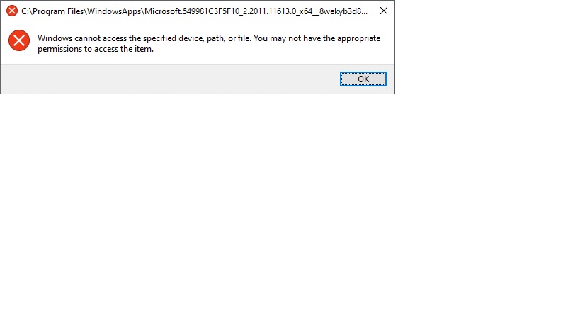 Windows cannot access the specified device,path, or file. You may not have the appropriate... efe1b568-7dd0-41bb-8ae3-c5675edf7495?upload=true.jpg