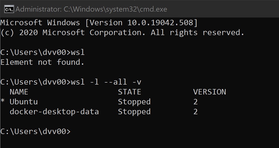 KB4571756 crashes WSL with “Element not found” error for some users Element-not-found.jpg