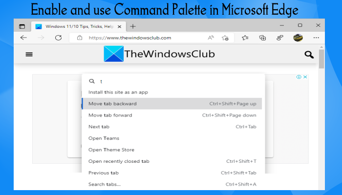 How to enable and use Command Palette in Microsoft Edge on Windows 11/10 enable-and-use-command-palette-microsoft-edge.png