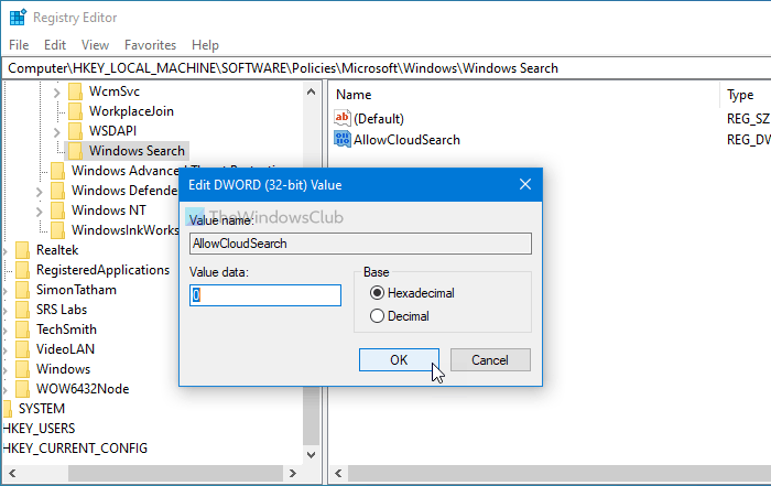 How to enable or disable Cloud Content Search in Taskbar search box in Windows 10 enable-disable-cloud-content-search-4.png