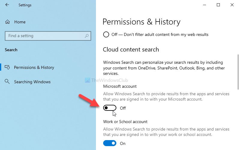 How to enable or disable Cloud Content Search in Taskbar search box in Windows 10 enable-disable-cloud-content-search.jpg