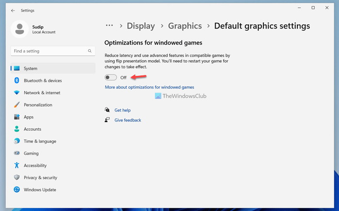 How to enable Optimizations for windowed games in Windows 11 enable-disable-optimization-windowed-games-1.png