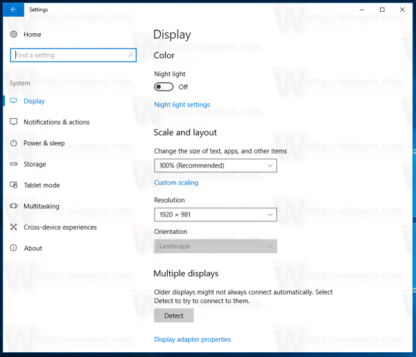 Night Light Option grayed out in windows 10 Enable-night-light-Windows-10-using-settings-600x516.png