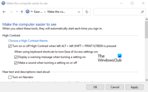 Enable or Disable High Contrast warning message and sound in Windows 10 Enable-or-Disable-High-Contrast-Message-and-Sound-in-Windows-10-1-300x187.png