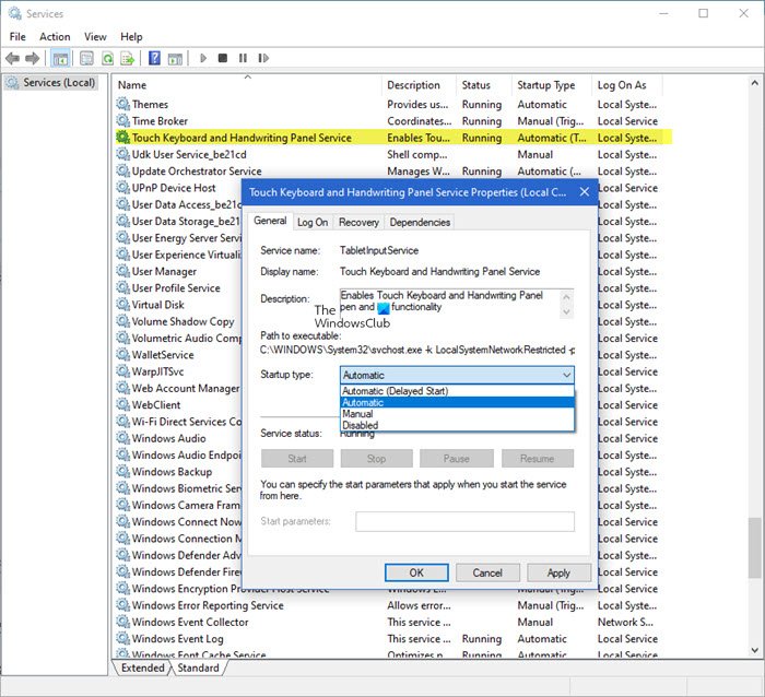 How do I enable Touch Keyboard and Handwriting Panel Service in Windows 11/10 enable-Touch-Keyboard-and-Handwriting-Panel-Service.jpg
