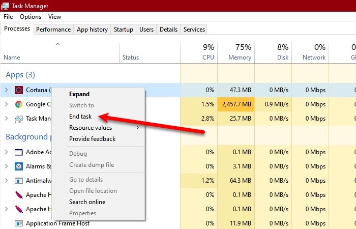 Cannot close Cortana on Windows 10 End-Task-Cortana.jpg