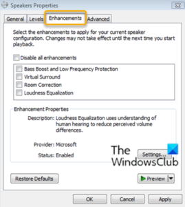 Enhancements tab missing in Speakers Properties on Windows 10 Enhancements-tab-missing-in-Sound-settings-269x300.png