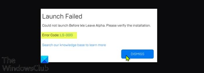 Fix Epic Games error code LS-0013 in Windows 11/10 Epic-Games-error-code-LS-0013-1.jpg