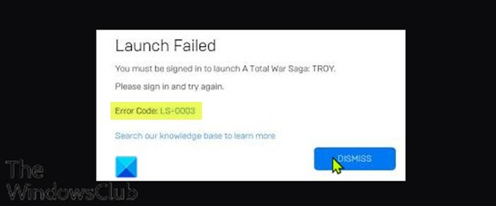 Fix Epic Games error code LS-0003 on Windows 11/10 Epic-Games-Launcher-error-code-LS-0003.jpg