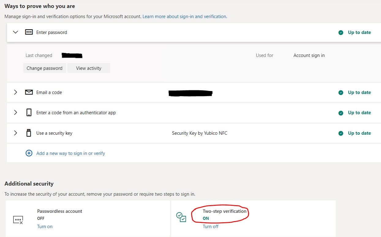 How do I use the Yubikey Security key FIDO2 for passwordless secure logon to Windows? ered-after-trying-sign-into-ms-fido2-key-removed-microsoft-account-security_verification-options.jpg
