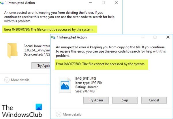 Fix Error 0x80070780, The file cannot be accessed by the system Error-0x80070780-The-file-cannot-be-accessed-by-the-system.jpg
