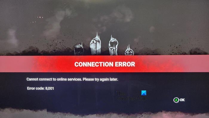 Connection Error Code 8001 in Dead by Daylight [Fixed] error-8001.jpg