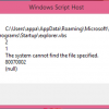 Fix Windows Script Host error on Windows 10 startup Error-code-80070002-for-Windows-Script-Host-100x100.png