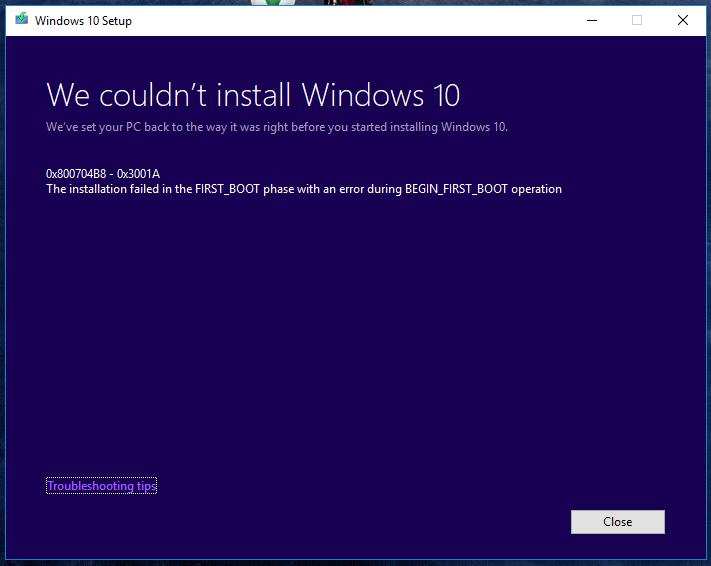 Can not update windows 10 0x800704B8 - 0x3001A error.png.334c1607a9c4253abdeaf186542ad3ea.png