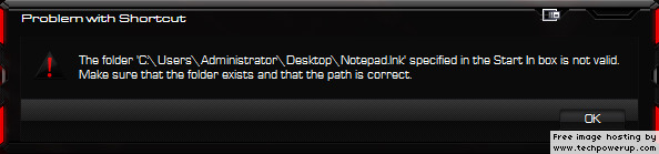 How to create a desktop shortcut to this settings menu? Error503.jpg