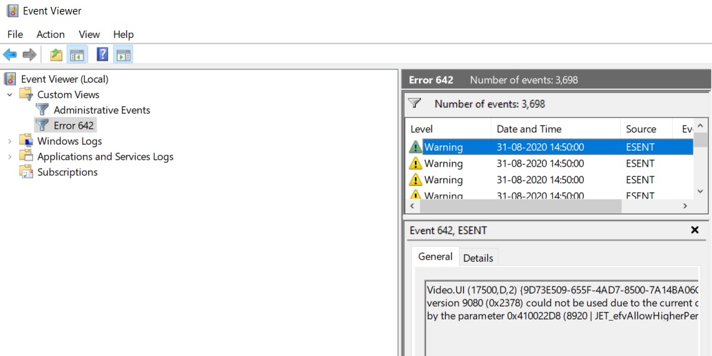 Microsoft says it will fix Windows 10 bug that causes weird errors Event-642-warning.jpg
