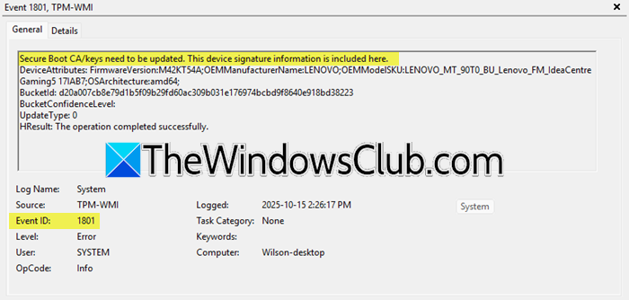 Event ID 1801, Secure Boot CA/keys need to be updated event-id-1801.png