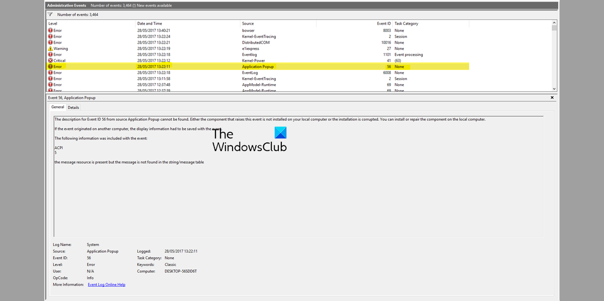 Event ID 56: Application Popup error in Windows 11/10 Event-ID-56-Application-Popup-error.png