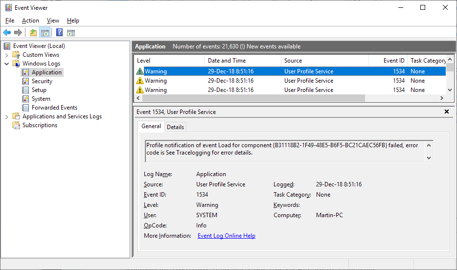 Windows 10: User Profile Service Event ID 1534 warnings event-log-error-user-profile-service.png
