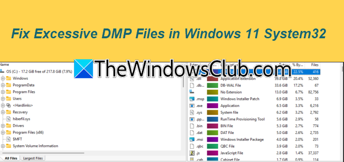 Excessive DMP Files in Windows 11 System32  folder excessive-dmp-files.png