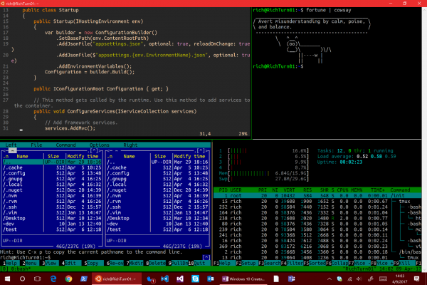 How to set New Windows Terminal as default console. Experimental-tmux-600x400.png