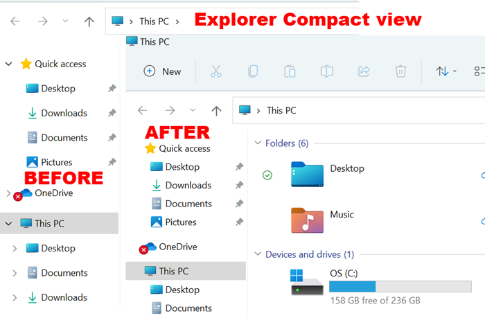 How to decrease the space between the items in Windows 11 Explorer Explorer-Compact-view.png