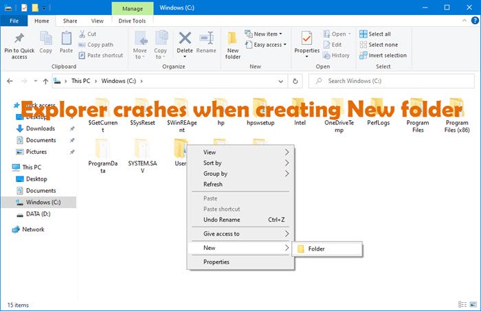 File Explorer crashes or freezes when creating New folder in Windows 10 Explorer-crashes-or-freezes-when-creating-New-folder.jpg