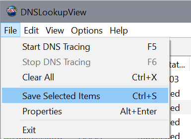 Log all DNS activity on your Windows PCs with DNSLookupView export-dns-data.png