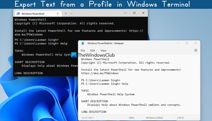 How to Export Text from a Profile in Windows Terminal export-text-from-profile-windows-terminal.png