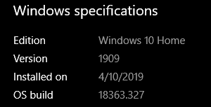 Just Updated Windows 10 build 1909... Should I be worried?!? ext?url=https%3a%2f%2fi.gyazo.com%2fed9c669077cbcd96e53efbba9636b7fe.png