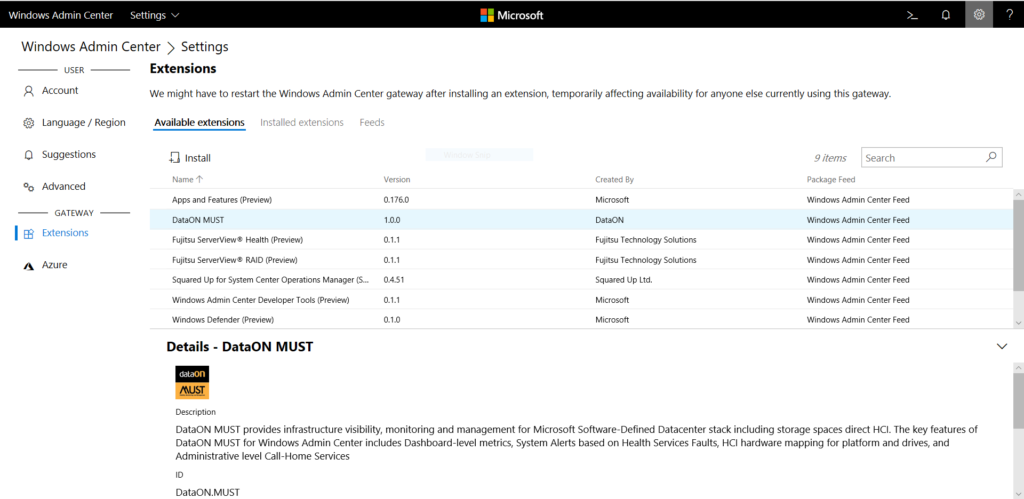 Windows Admin Center version 2007 now generally available Extensibility-and-Ecosystem-1024x499.png