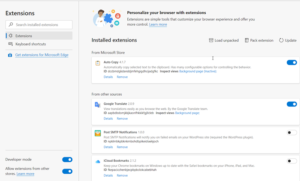 How to change Microsoft Edge Cache Size in Windows 10 extensions-page-show-1-300x181.png