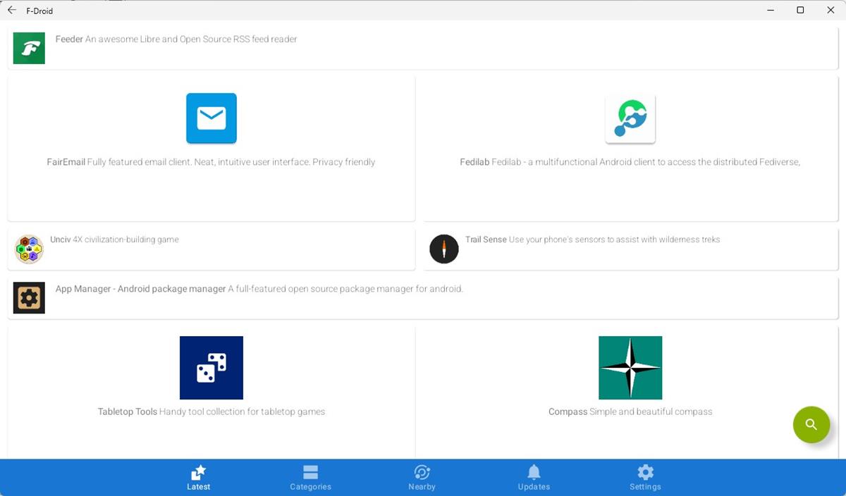 Microsoft updates WSA to Android 13, here's how to install it on your Windows 11 PC F-droid-app-running-on-WSA-Windows-11.jpg