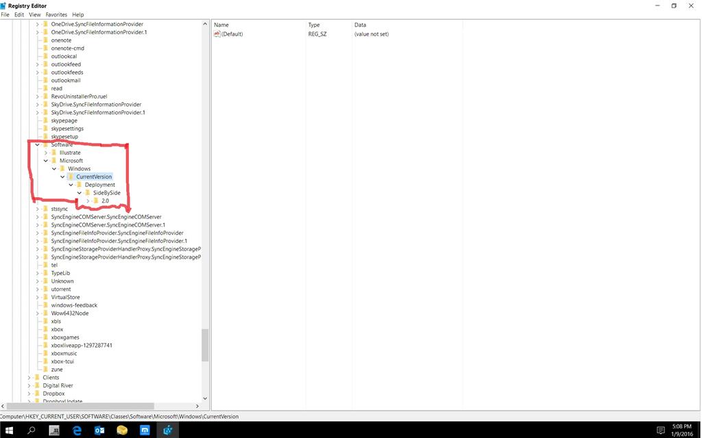 How do I reset my system tray without the traynotify key, which appears to be nonexistent? f115d8f8-49ec-4e45-b44a-7fa01b5f8a8f.jpg