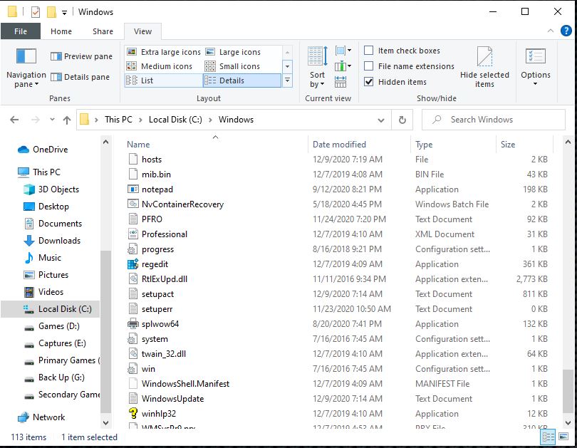 Hosts file does not exist in etc but Windows folder instead. Windows Security quarantines... f1f301a9-e589-46bf-b00d-30276d10dc7e?upload=true.jpg