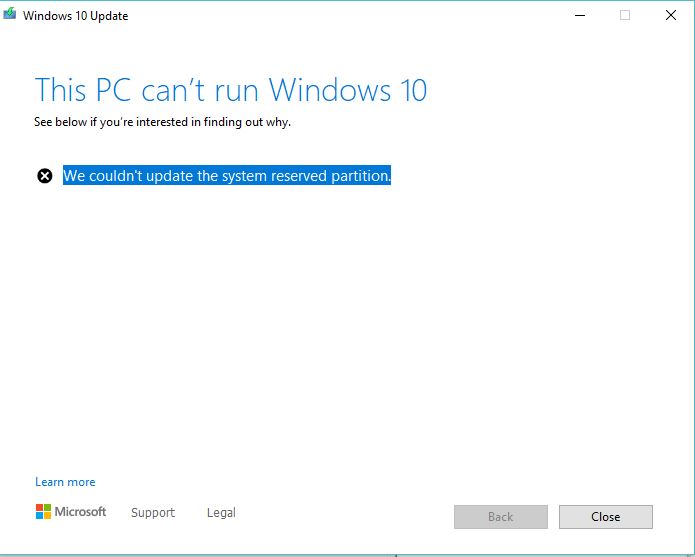 This system can't run Windows 10 - system reserved partition f23b9dc9-0933-4461-8910-f76674bfd207?upload=true.jpg