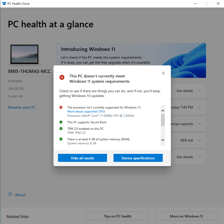 PC cant update to 22H2 "Processor is not supported to run Windows 11" yet I'm already... f243420d-9939-49ca-90fd-9c8ada816f42?upload=true.png