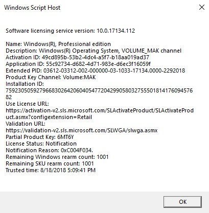 Can T Activate Windows 10 0x803fa067