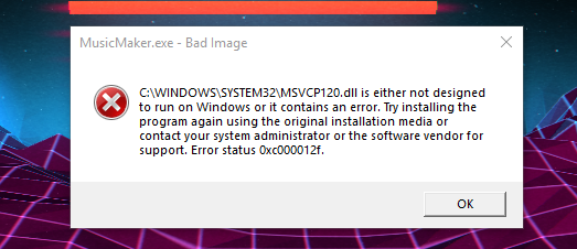 msvcp120.dll is missing windows 10