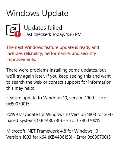 Trying to update Windows 10.  Computer has been offline for the past few months.  Keep... f2cc0429-c2dd-4366-8ebd-094f9db140dd?upload=true.jpg