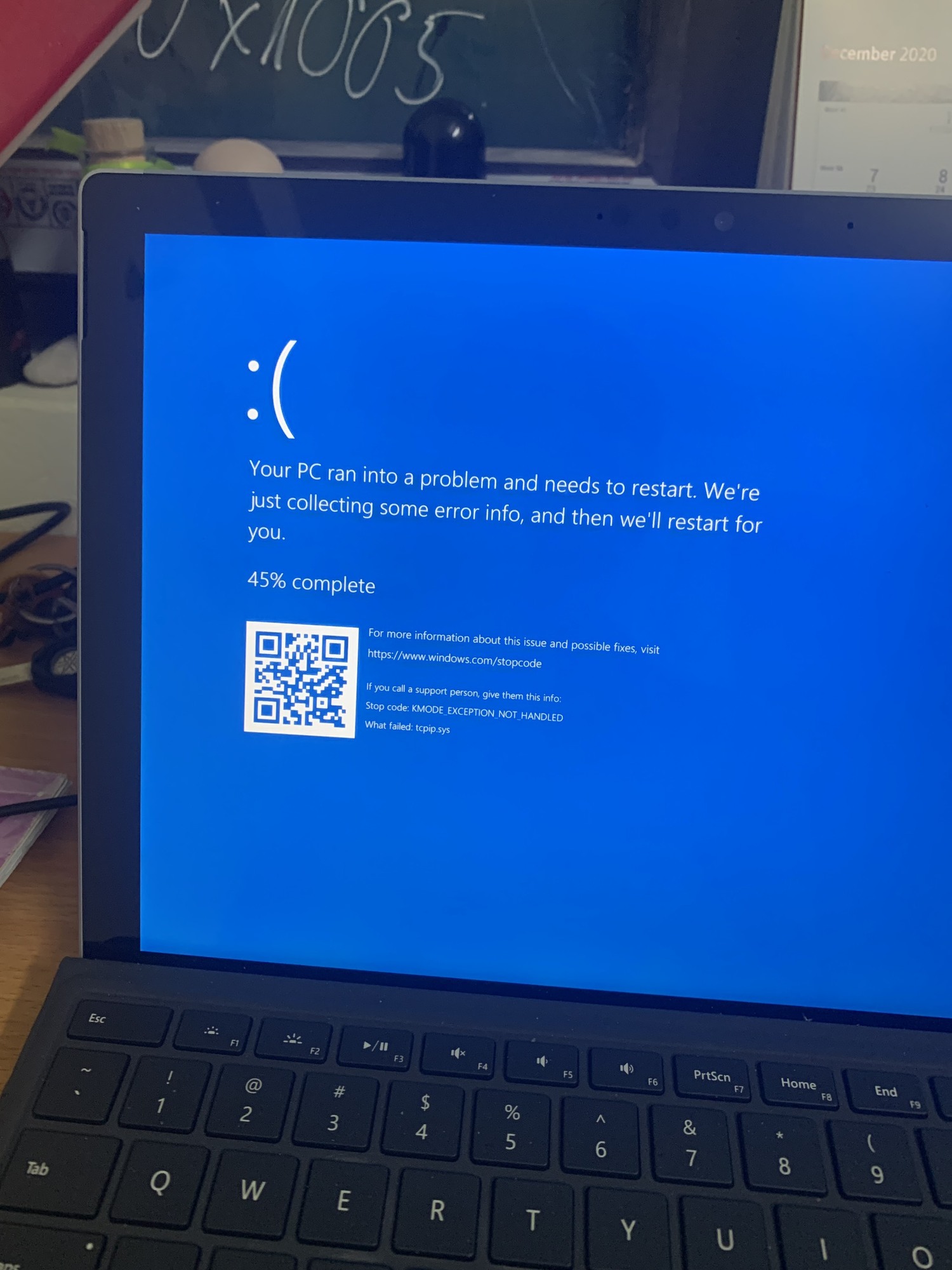 Surface Pro 7: Your PC ran into a Problem and needs to restart f3c98762-062f-4b01-bc3c-57ddc1876772?upload=true.jpg