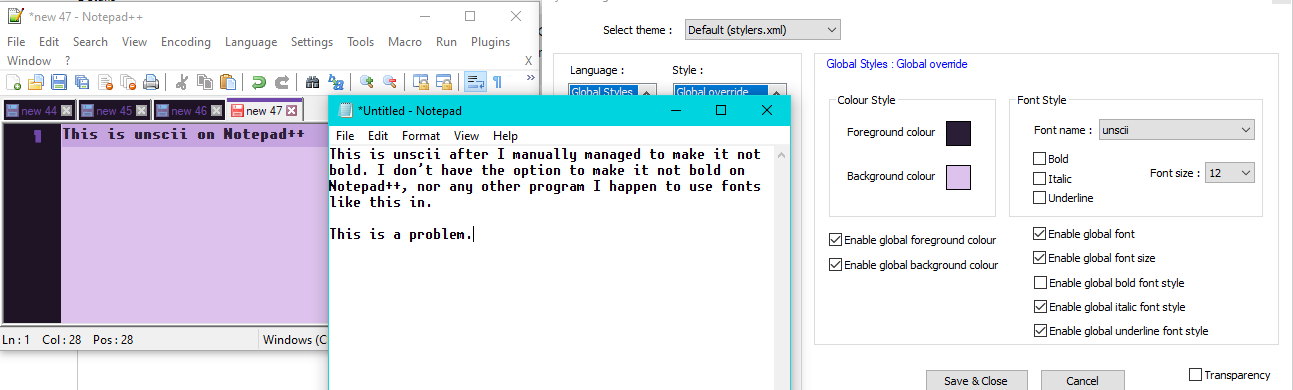 Why do some of my fonts keep being automatically bolded in Windows 10? f44c816f-a4ee-4c67-9768-0cd506302bfb?upload=true.png