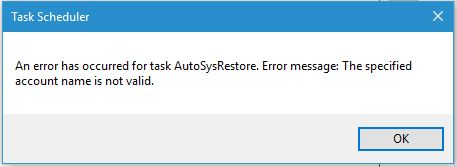 Fix "The specified account name is not valid" in Task Schedular f544cd8c-3adc-4d44-b4d7-7eb6c23714c0.jpg